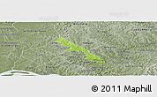 Physical Panoramic Map of Hohenau, semi-desaturated
