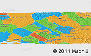 Political Panoramic Map of Hohenau