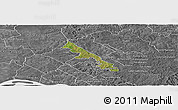Satellite Panoramic Map of Hohenau, desaturated