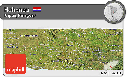 Satellite Panoramic Map of Hohenau