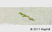 Satellite Panoramic Map of Hohenau, lighten