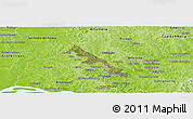 Satellite Panoramic Map of Hohenau, physical outside