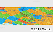 Satellite Panoramic Map of Hohenau, political outside