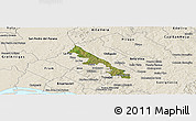 Satellite Panoramic Map of Hohenau, shaded relief outside