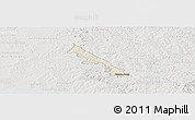 Shaded Relief Panoramic Map of Hohenau, lighten, semi-desaturated