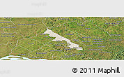 Shaded Relief Panoramic Map of Hohenau, satellite outside