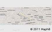 Shaded Relief Panoramic Map of Hohenau, semi-desaturated