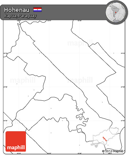 Blank Simple Map of Hohenau, no labels