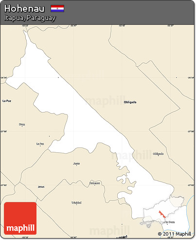 Classic Style Simple Map of Hohenau