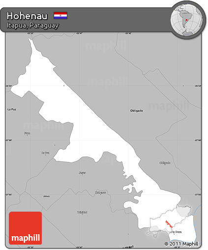 Gray Simple Map of Hohenau