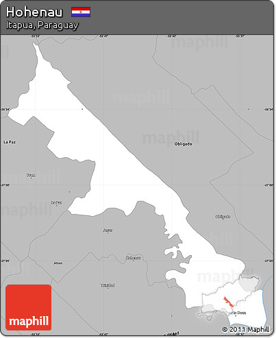 Gray Simple Map of Hohenau