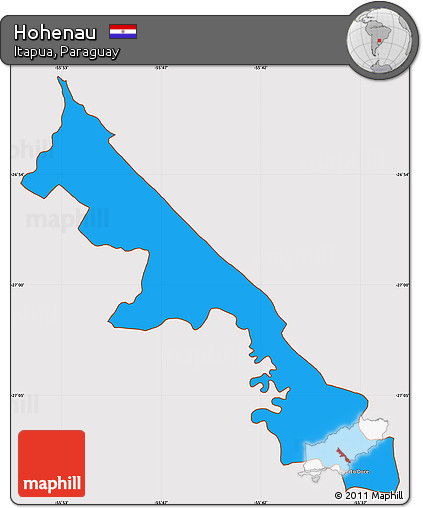 Political Simple Map of Hohenau, cropped outside