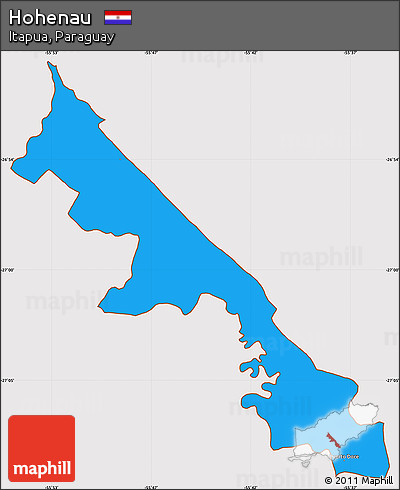 Political Simple Map of Hohenau, cropped outside