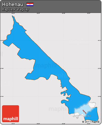 Political Simple Map of Hohenau, cropped outside