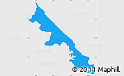 Political Simple Map of Hohenau, single color outside