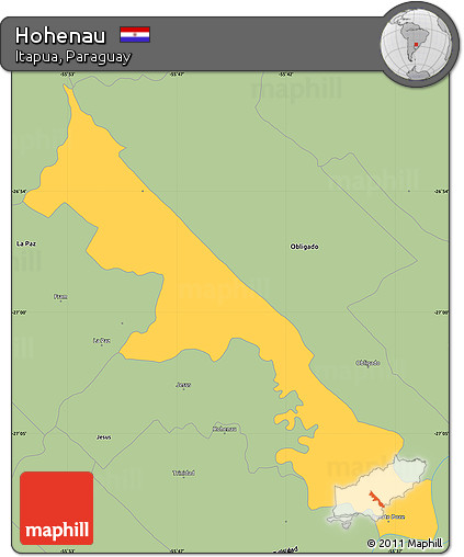 Savanna Style Simple Map of Hohenau