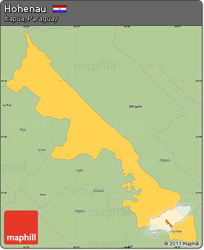 Savanna Style Simple Map of Hohenau