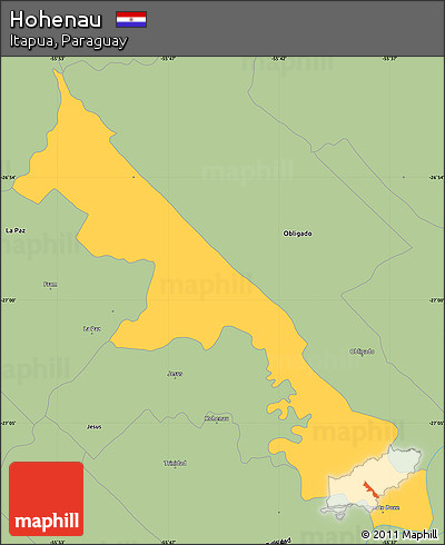 Savanna Style Simple Map of Hohenau