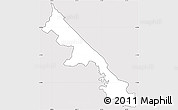 Silver Style Simple Map of Hohenau, cropped outside