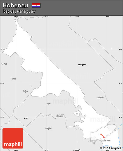 Silver Style Simple Map of Hohenau