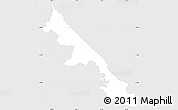 Silver Style Simple Map of Hohenau, single color outside