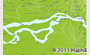 Physical Map of Isla