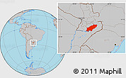 Gray Location Map of Itapua