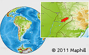 Physical Location Map of Itapua