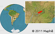Satellite Location Map of Itapua