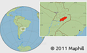 Savanna Style Location Map of Itapua