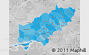 Political Shades Map of Itapua, lighten, desaturated