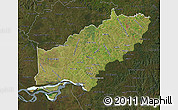 Satellite Map of Itapua, darken