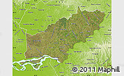 Satellite Map of Itapua, physical outside