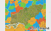 Satellite Map of Itapua, political outside