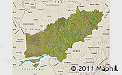 Satellite Map of Itapua, shaded relief outside