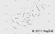 Silver Style Map of Itapua, single color outside