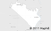 Silver Style Simple Map of Mayor Otano