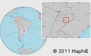 Gray Location Map of Nueva Alborada
