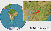Satellite Location Map of Nueva Alborada