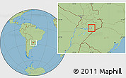 Savanna Style Location Map of Nueva Alborada