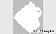 Gray Simple Map of Nueva Alborada, cropped outside