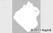 Gray Simple Map of Nueva Alborada