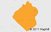Political Simple Map of Nueva Alborada, single color outside