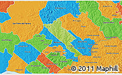 Physical 3D Map of Obligado, political outside