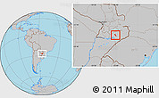 Gray Location Map of Obligado