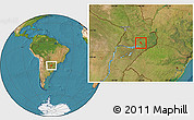 Satellite Location Map of Obligado