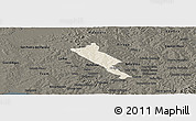 Shaded Relief Panoramic Map of Obligado, darken