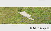 Shaded Relief Panoramic Map of Obligado, satellite outside