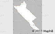 Gray Simple Map of Obligado, cropped outside