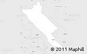 Silver Style Simple Map of Obligado